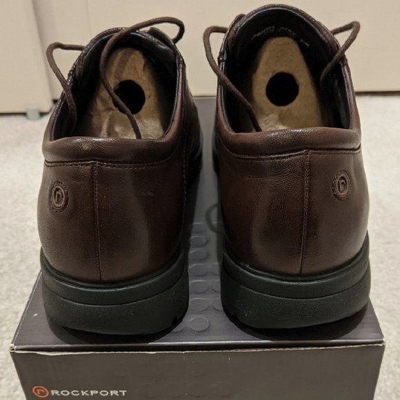 New Men's Rockport brown leather shoes size 9.5 - Picture 6 of 7